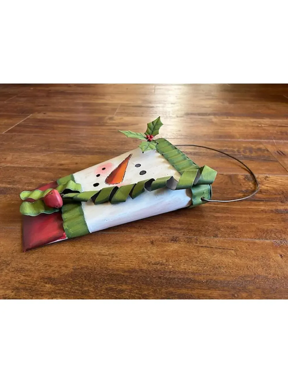 Metal Snowman Face Hanging Christmas Decoration